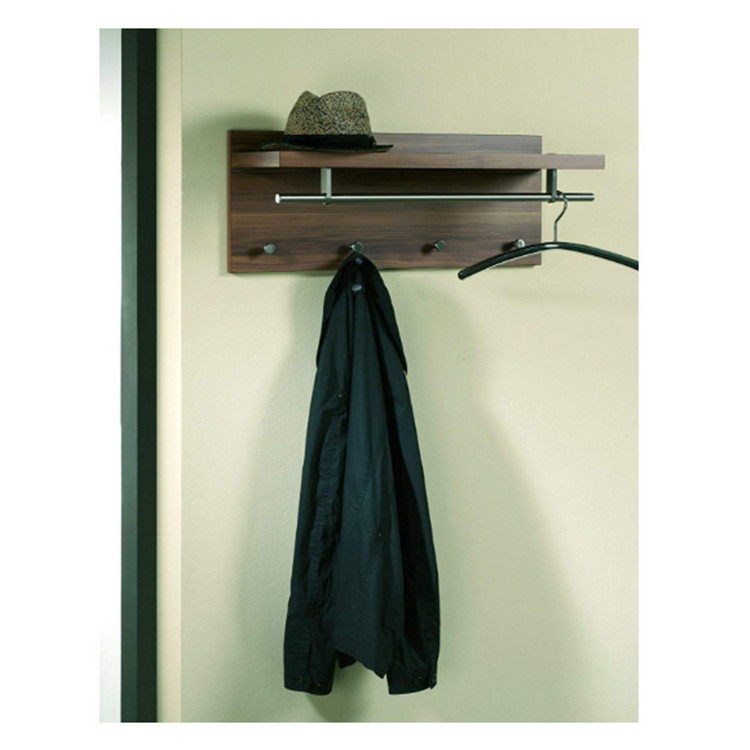 Wooden Hooks for Wall Coat Rack Shelf, Wall-Mounted wood Hook Rack with Upper Shelf for Storage