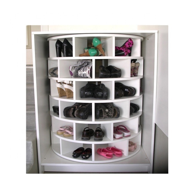 revolving lazy Susan 5-tier shoe organizer 25 pair shoe storage rack