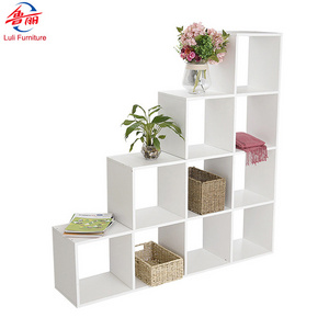 modern wooden cube room divider bookcase