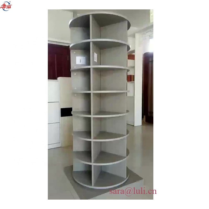 multifunctional 10 tier shelf simple white 360 Degree Rotating display storage cabinet organizer for home cabinet