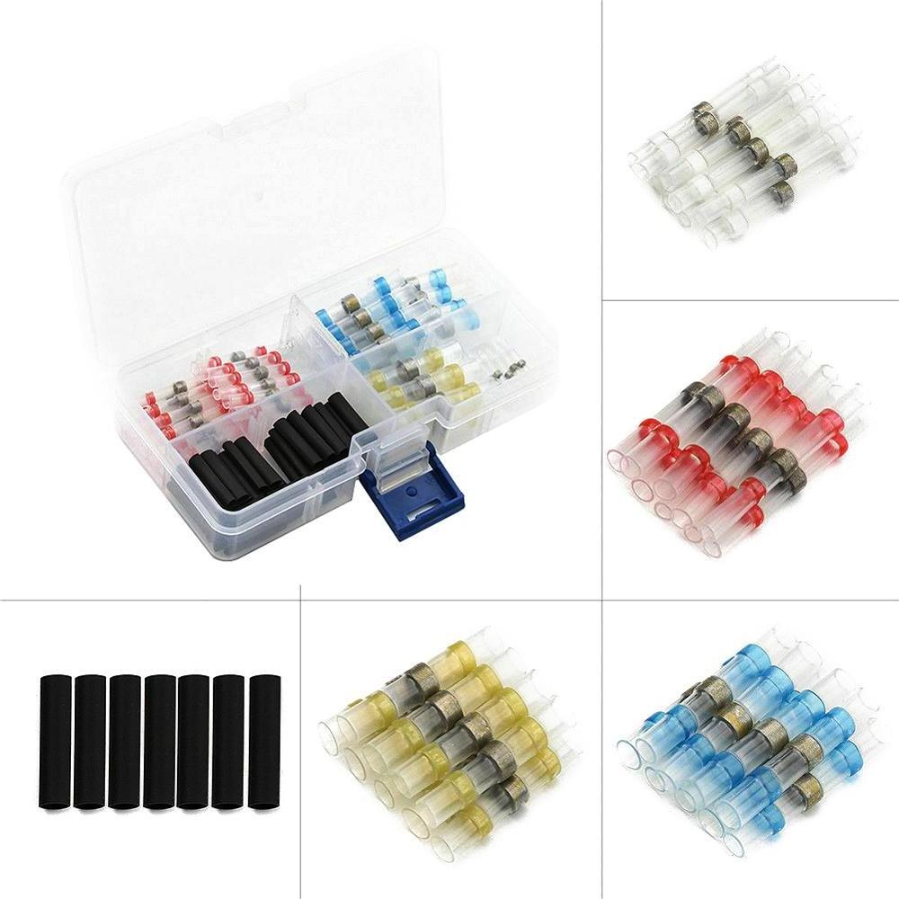 250pcs Pressure-free Electrical Waterproof Seal Heat Shrink Butt Terminals Solder Sleeve Wire Connectors