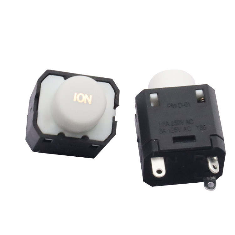 Durable High Quality 3pin PM-D-01 Hair cooler Negative Ion push button switch 1.5A 250VAC 3A 125VAC