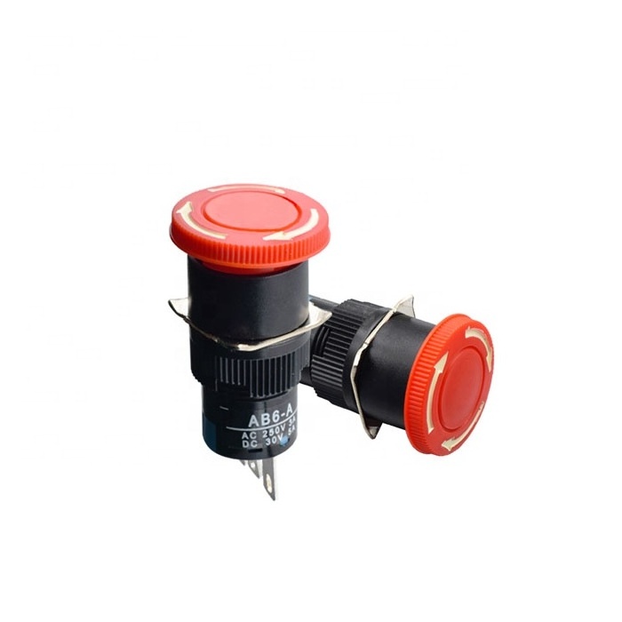 Waterproof explosion-proof emergency stop rotation-releasing push button switch for panel mounting