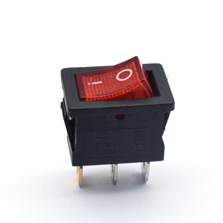 factory wholesale 6A 250V 10A 125V KCD1-102N on off Rocker Switch 15*21 2 Position Boat led square 3 Pin rocker switch