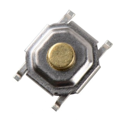 TS-1187  5.2*5.2 4 PIN Metal Tactile 12V Micro SMT SMD cooper stem Switch copper feet cooper Touch tact switch