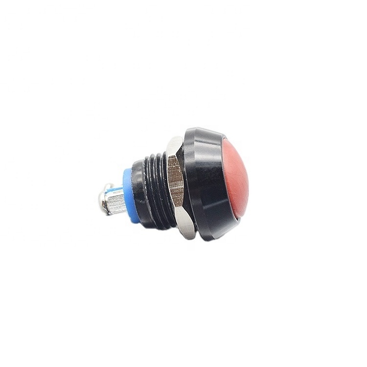 colorful plastic IP65 12 MM led switches round Momentary locked screw terminal pushbutton switch