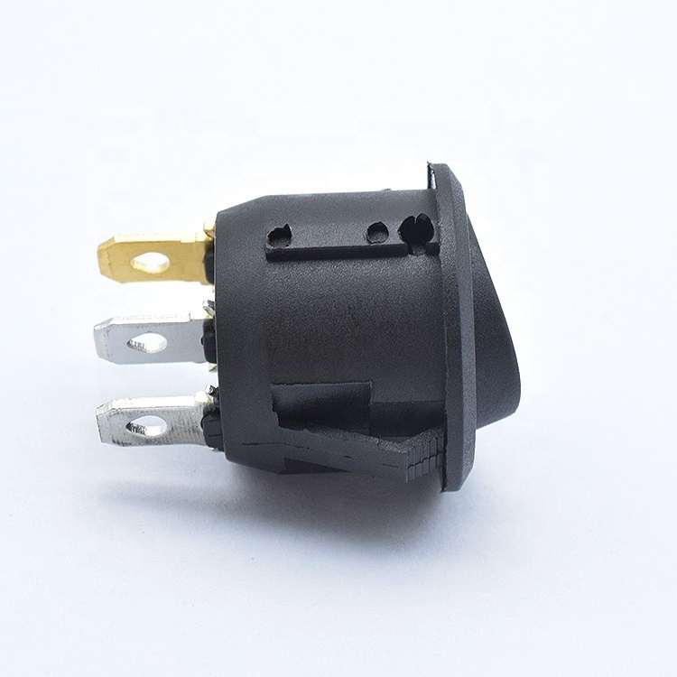 KCD1-105-3P 12v 250v on off rocker switch 3 pin with LED lamp illumination Round rocker switch