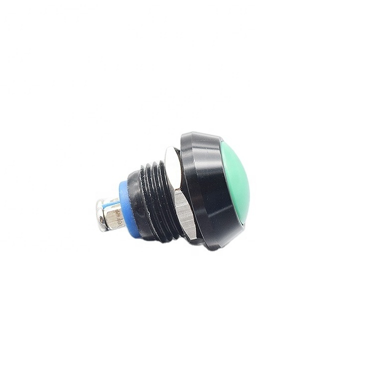 colorful plastic IP65 12 MM led switches round Momentary locked screw terminal pushbutton switch