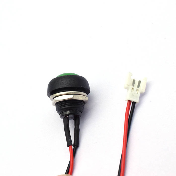 Manufacturers wholesale switch socket terminal connection two-foot one push button switches 12mm ball