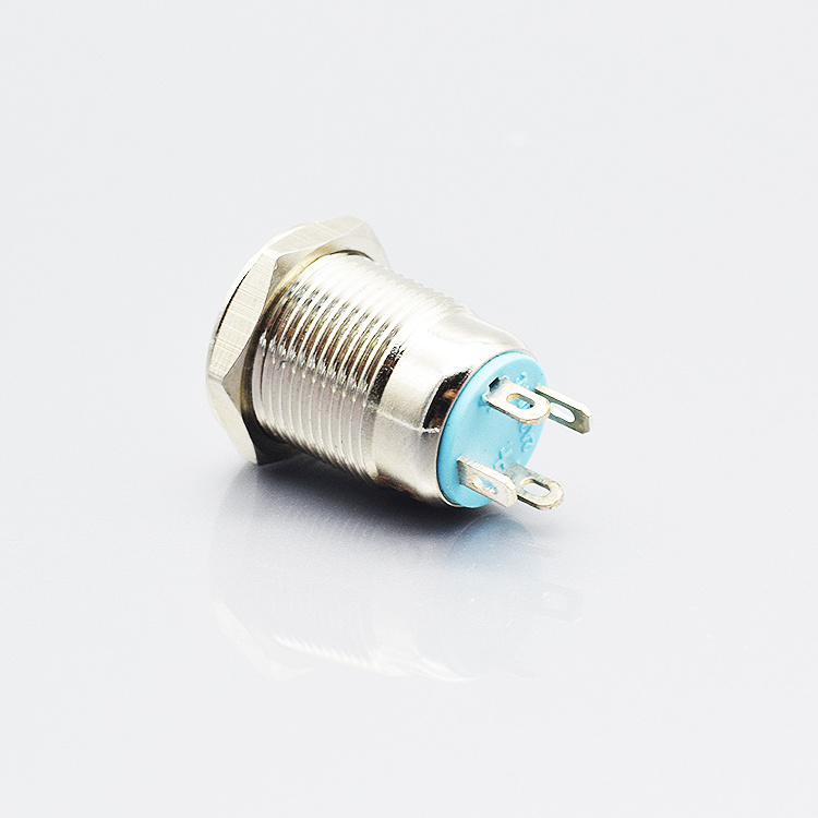 Push buttonswitch 12 mm metal switch  12V momentary switch 4 pin with led light logo