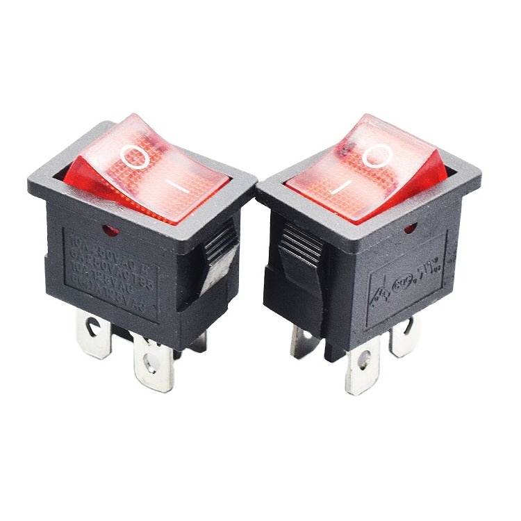 HOT SALE Red Boat Shape Switch ON OFF 2/3/4/6 Pin Rocker Switch T85/T125 With/Without Light