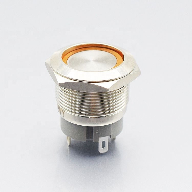 Factory illuminated push button switch with led