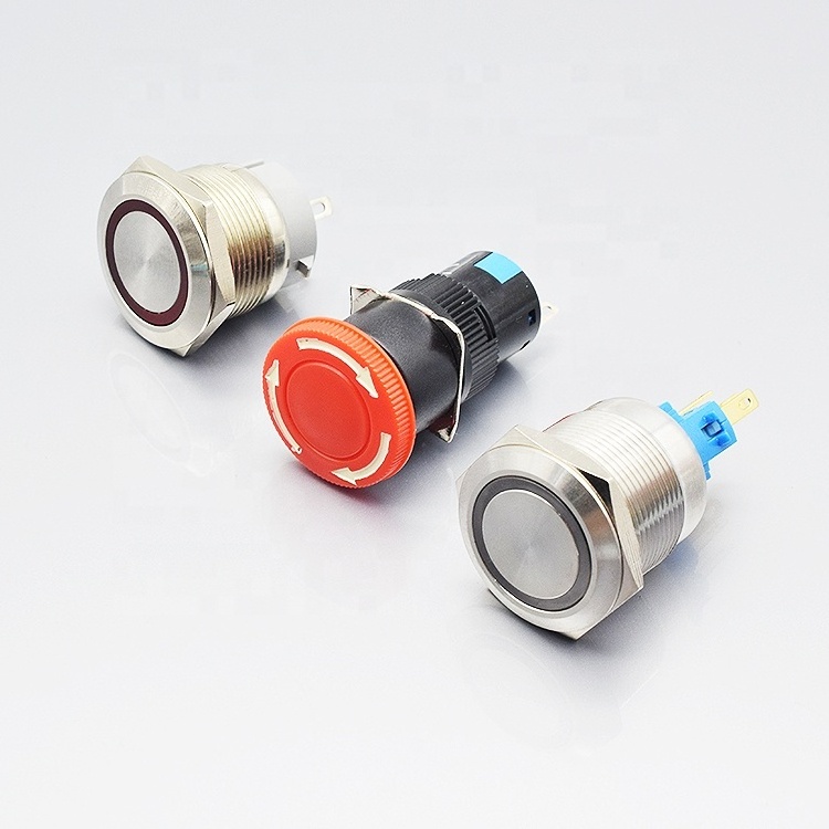 LED metal stainless steel dome push button switches