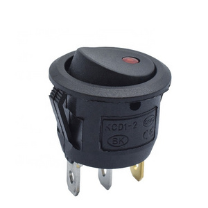 KCD1 10A on-off rocker switch 3 pin KCD1-105-3P with lamp illumination rocker switch