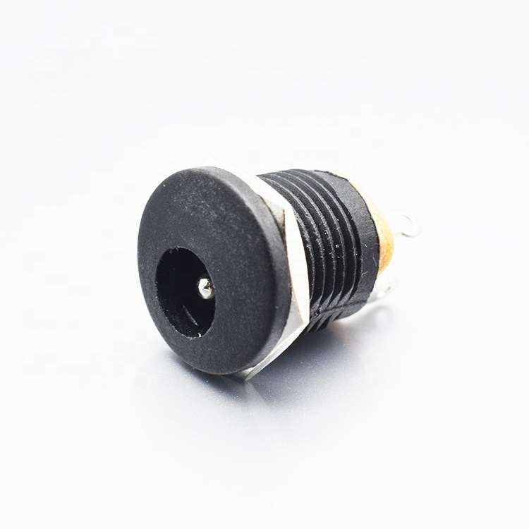 DC022 2.1x5.5mm Socket Audio Video Connector steel cooper 3.5mm DC Power Jack