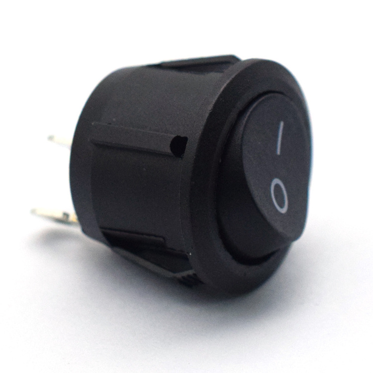 one-stop purchase ON/OFF 2 position KCD1-105 round rocker switch 2 pin  black support customization