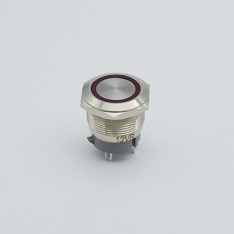 Push button switch 10A 6V 22mm waterproof  latching  metal switch electronic metal button switch with led