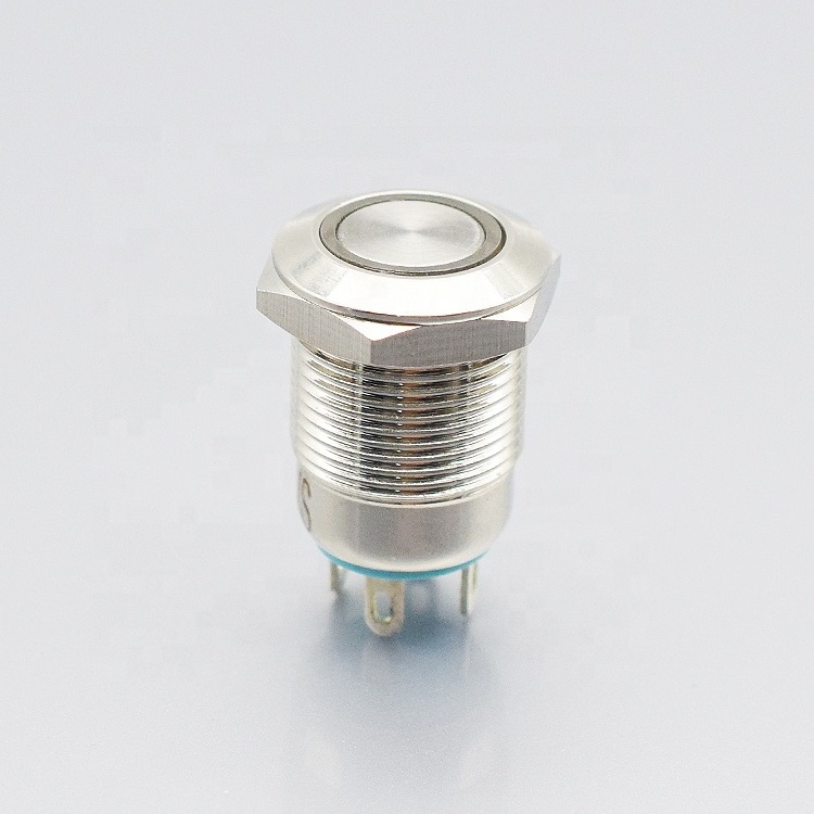 Factory illuminated push button switch with led