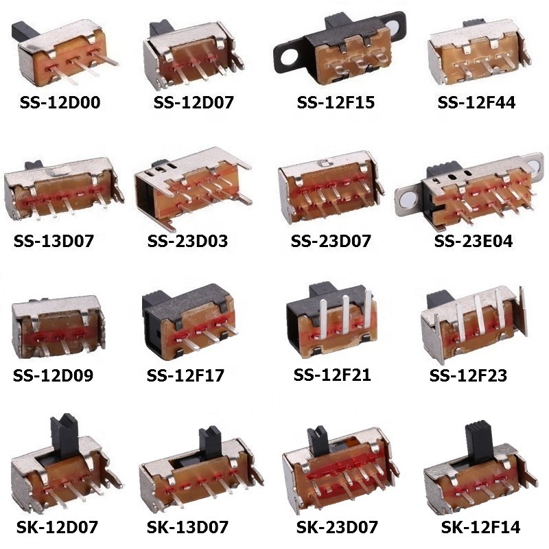 Micro mini 12 pin horizontal slide switch interruptor on-off mini Slide Switch