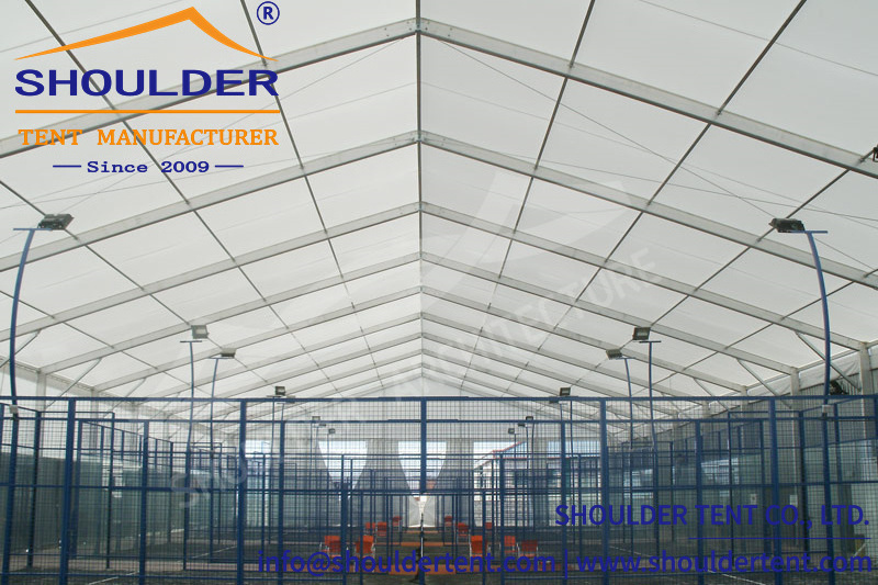 Popular 12x22m Padel Court Roof Tent Aluminum Frame Sports Tent Paddle Tennis