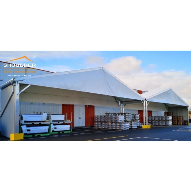 Sandwiched steel panel walls Heavy Duty Modular Fire Retardant Stocking Large Industrial Warehouse Tent For Storage