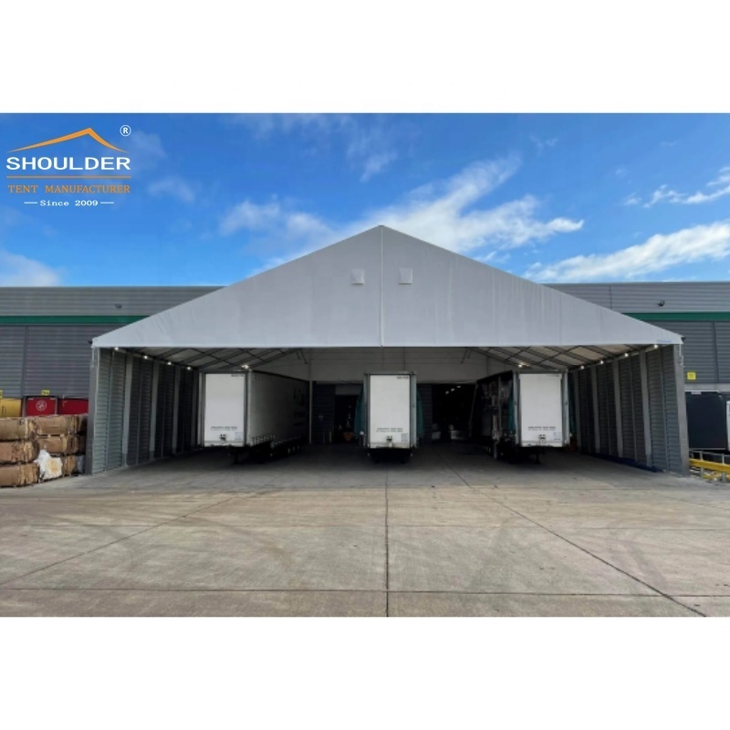 Sandwiched steel panel walls Heavy Duty Modular Fire Retardant Stocking Large Industrial Warehouse Tent For Storage