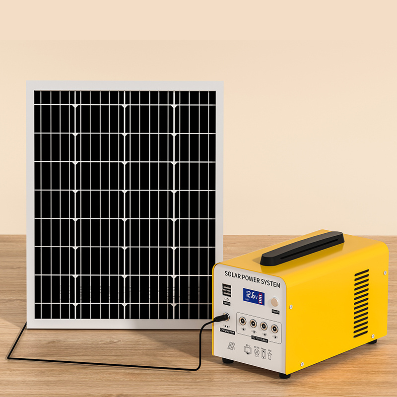 New Arrival Mini 12v Solar Kits Indoor Lighting System With DC Led Bulbs Radio TV & Fan Sound Portable Solar Generator