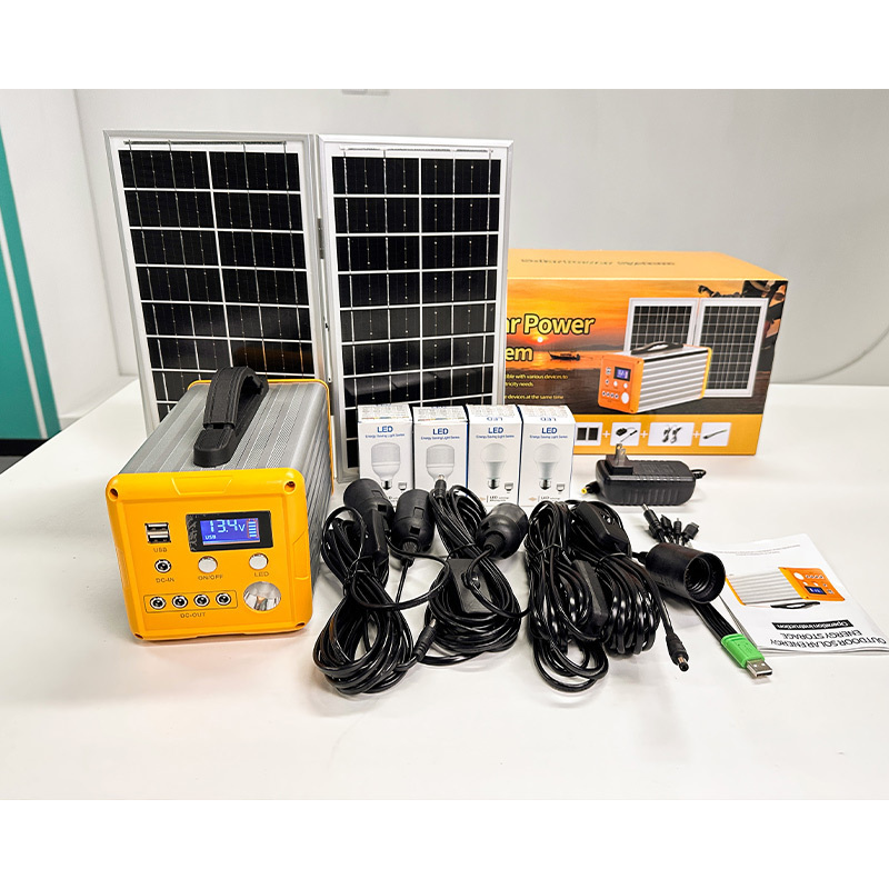 Easy Installation Flashlight Lighting Portable Generator Kit Solar Panel Power Household Energy System