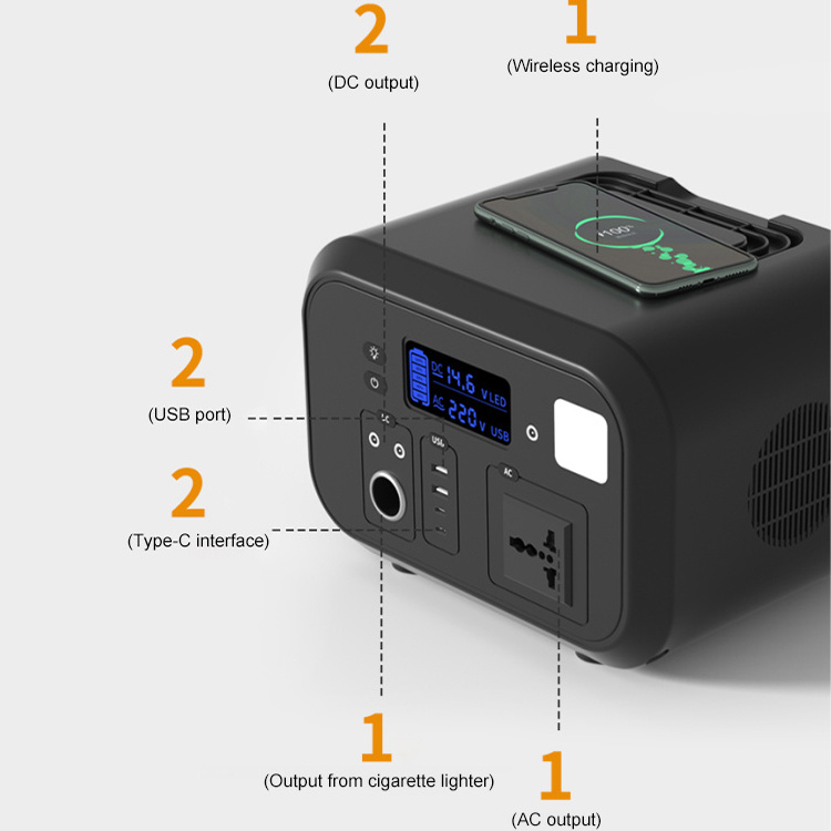 High Cost Effective ABS Plastic Rechargeable Battery Solar System Portable Solar Generator For Commercial