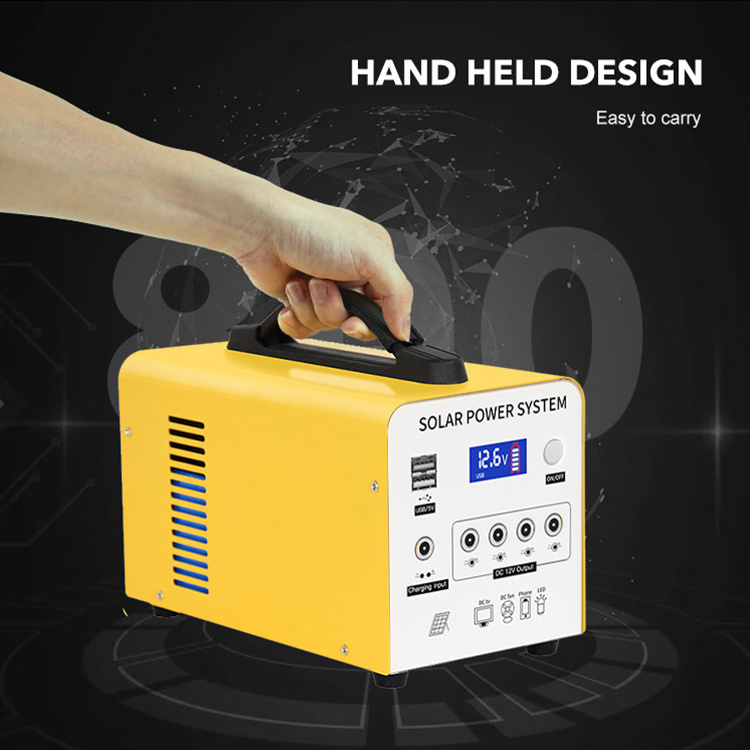 Portable Solar Generator CE Storage Power Supply Vehicle Mounted Mobile Camping Bulb Lighting House Solar Power System Kits