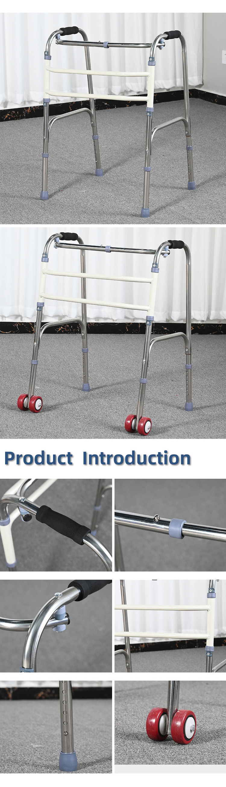 light weight folding foldable medical rehabilitation elderly adult walker for adults elderly people