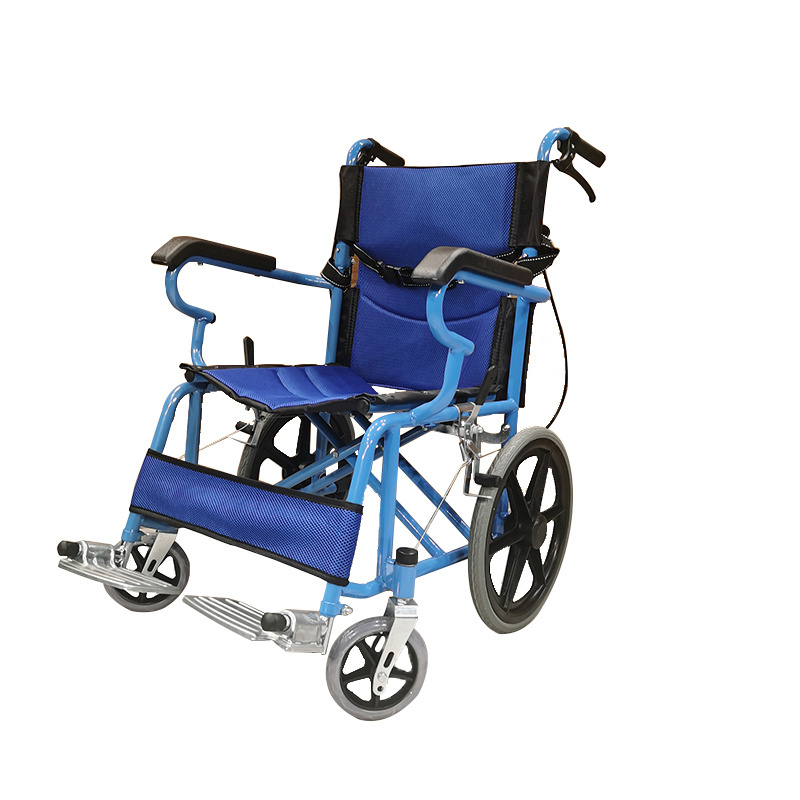 Factory High Quality Steel Wheelchair printed frame homecare chair wheel seat manual stainless steel wheelchair