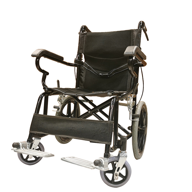 Factory High Quality Steel Wheelchair printed frame homecare chair wheel seat manual stainless steel wheelchair