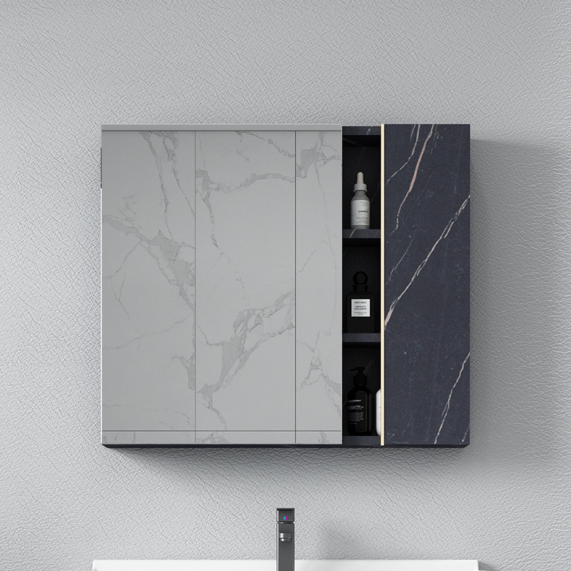 Hotel modern ceramic wash sinks with mirror cabinet bathroom cabinet 800 mm stainless steel bathroom vanity