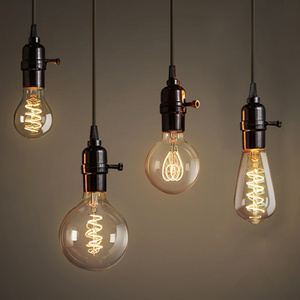 bright white Vintage LED Spiral Filament Globe Light Edison Bulb 110V 220V Light lamp for home