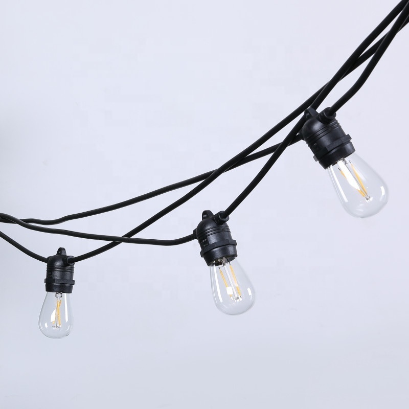 Solar Waterproof Shatterproof Hanging Edison Bulbs S14 E27 Backyard Patio Cafe Garden Solar Powered led Outdoor String Lights