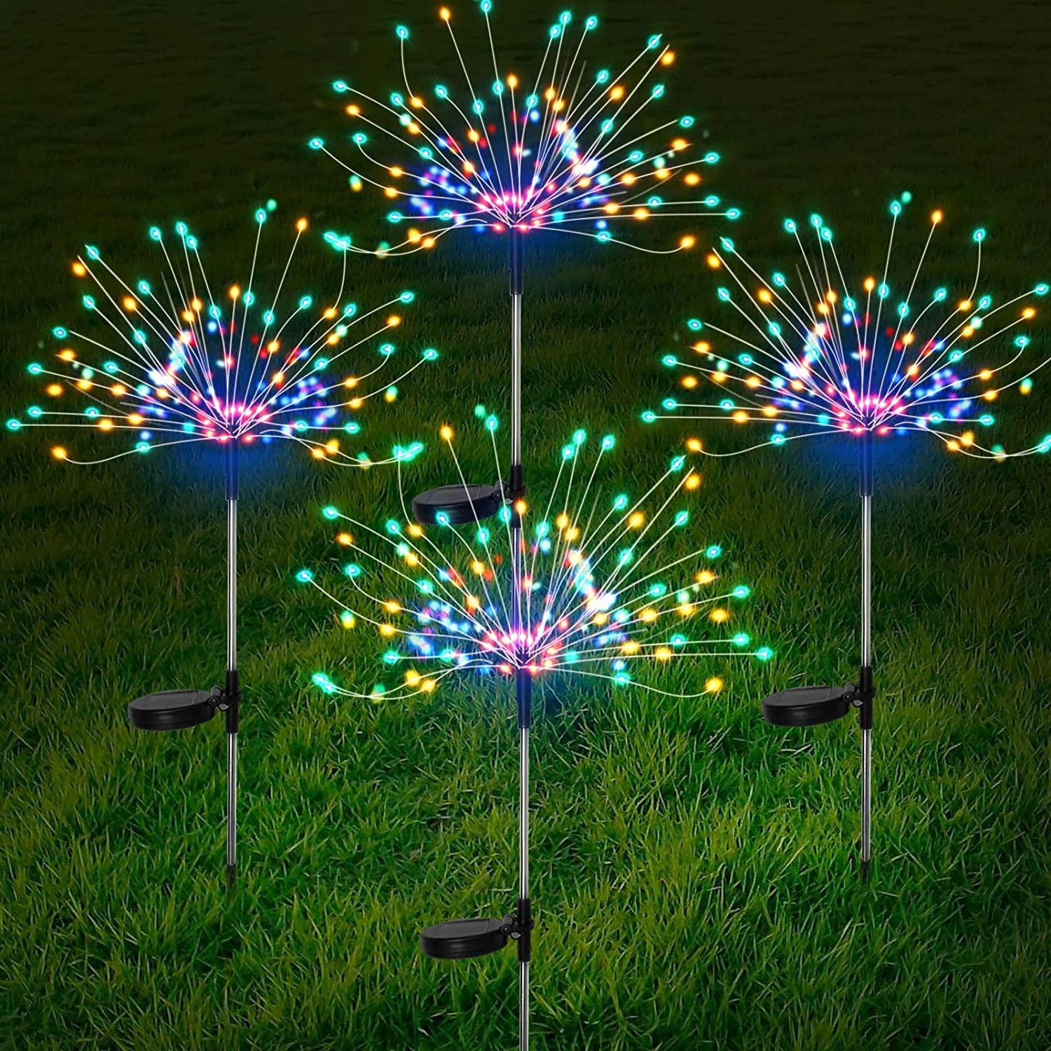 Solar LED Firework Fairy Lights Outdoor Garden Decoration Lawn Pathway Lights For Patio Yard Party Christmas Wedding Decor