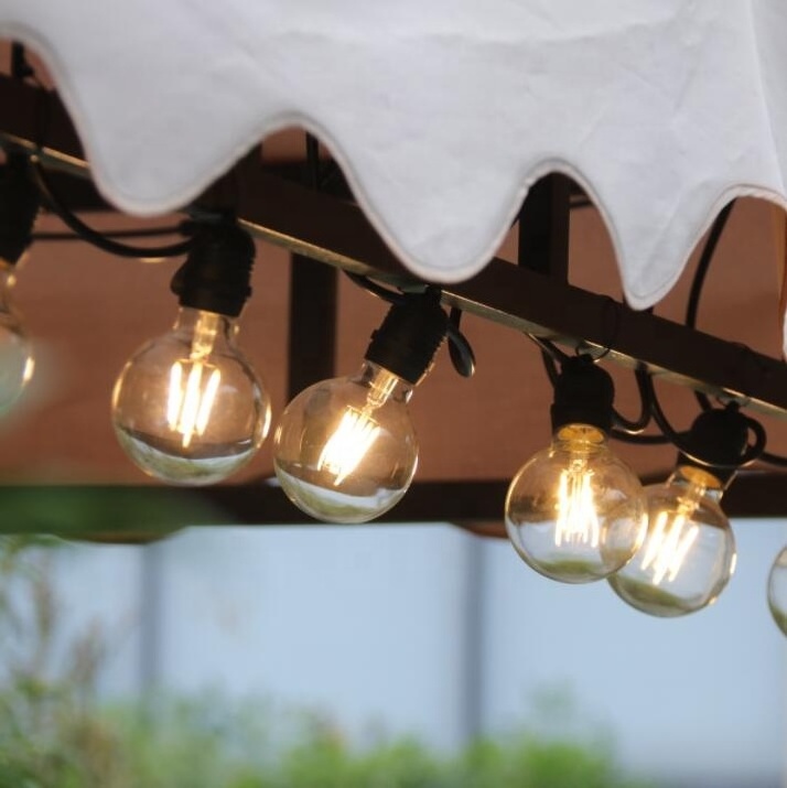 G80 UK Waterproof e27 lamp bulb holder 20 bulbs garden lighting patio cafe wedding decoration outdoor led festoon string light