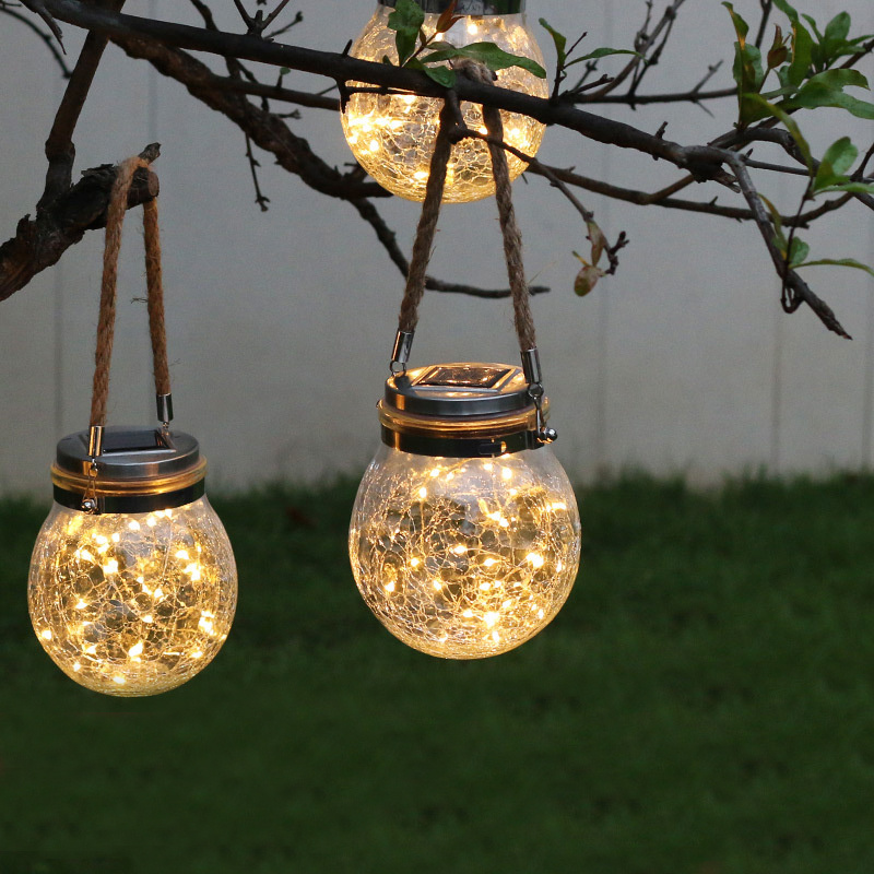 Hanging Solar Mason Jar Lights Led Solar Lanterns Table Lights for Patio use