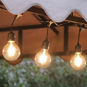 G80 UK Waterproof e27 lamp bulb holder 20 bulbs garden lighting patio cafe wedding decoration outdoor led festoon string light