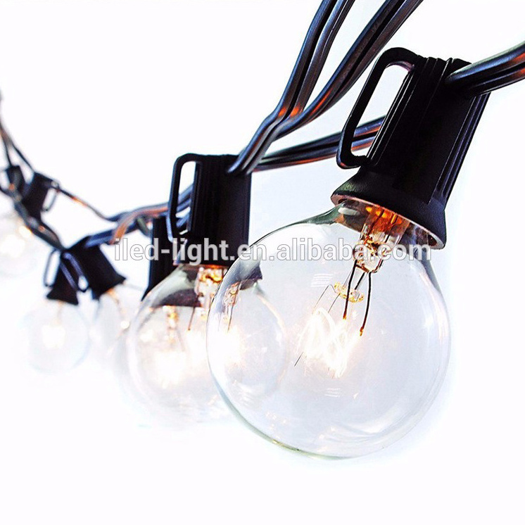 HOT SALE 25FT 50FT 100FT G40 Globe LED String Lights for Outdoor Wedding Party Patio Use