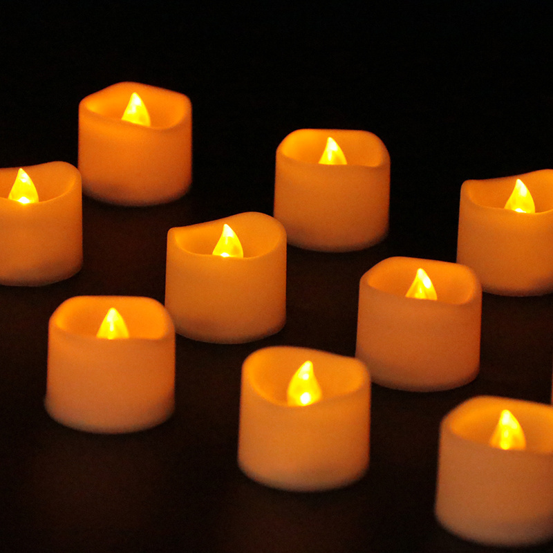 mini Battery Operated Electric Flameless Plastic light Led Mini Candles Tea Light for Christmas party decor