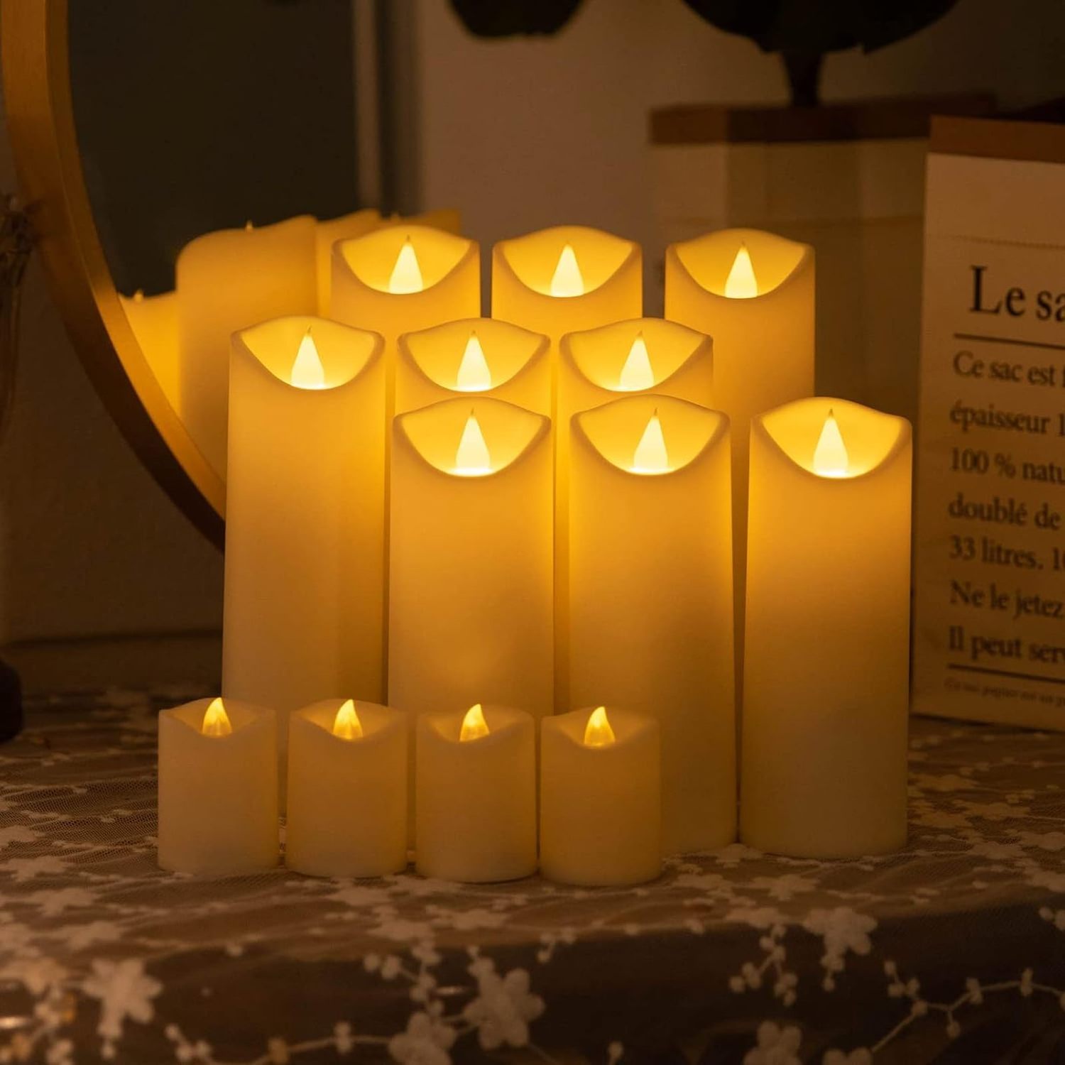 HOT SALE Flameless Votive Candles Electric Candle LED Tea Lights in Warm White For Wedding Home Decoration