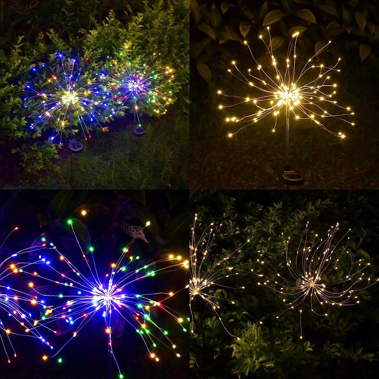 Solar LED Firework Fairy Lights Outdoor Garden Decoration Lawn Pathway Lights For Patio Yard Party Christmas Wedding Decor