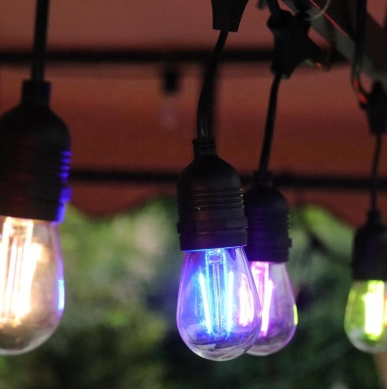 Christmas Festoon Garlands Edison Filament Globe String Lights Outdoor Electric Charging Led Bulb