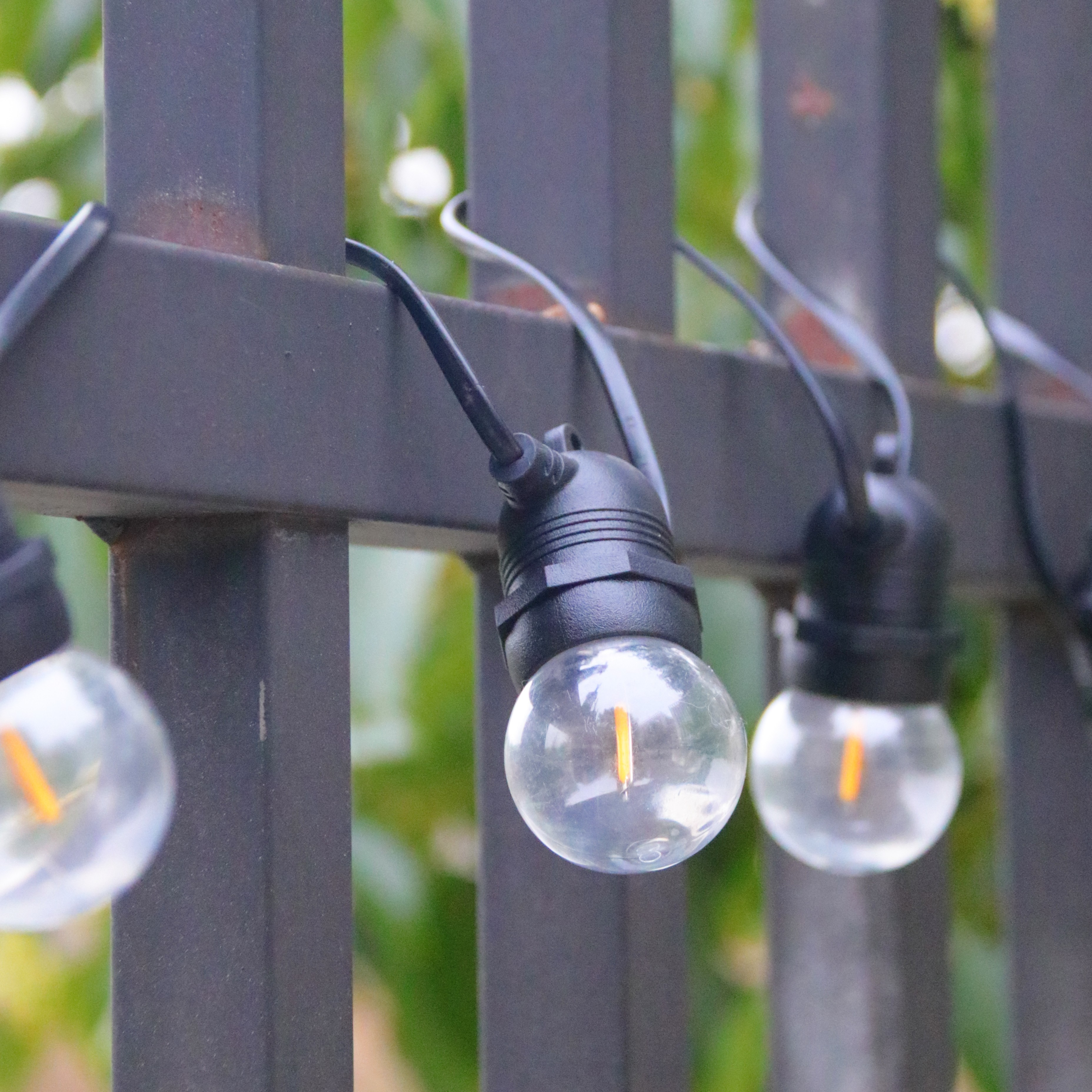 Suspended Sockets With S14 ST38 LED Edison Bulb Patio Festoon Belt Outdoor String Light For Garden Party Bistro