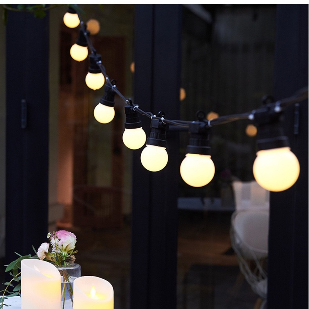 Led G50 Outdoor String Patio Lights With Shatterproof Bulbs Weatherproof Commercial Hanging Lights For Backyard Bistro Pergola