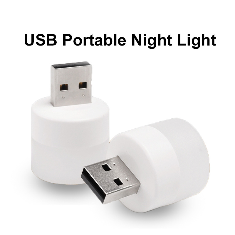 5V 1W Mini USB Night Light USB Plug Small Reading Lamp Book Lamps LED Eye Protection Reading Light Warm white Light