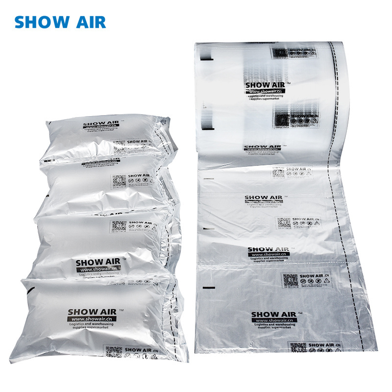 China supplier air pillow void fill plastic air cushion bag 200*130mm 20mic thickness air bubble packing material