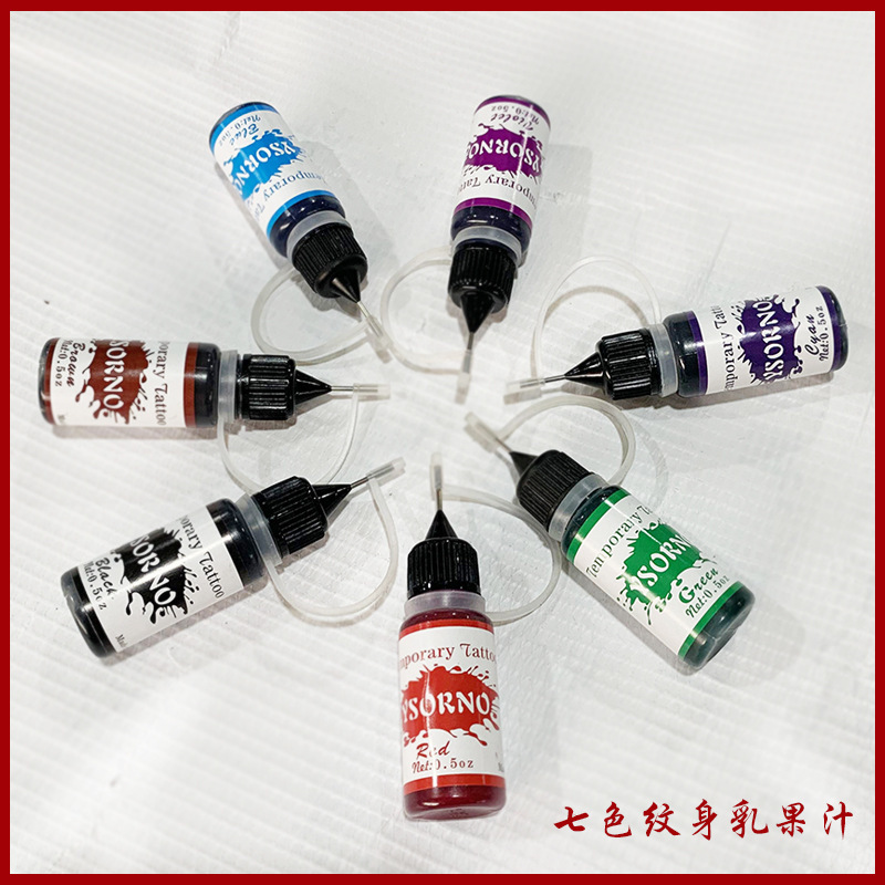 Tattoo Supplies Body Art Private Label Professional Tattoo Paste Henna Cone Juice Transparent Gel to Black Temporary Tattoo Ink